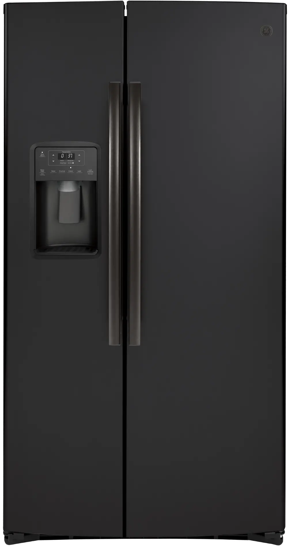 GSS25IENDS GE 25.1 cu ft Side by Side Refrigerator - Black Slate-1