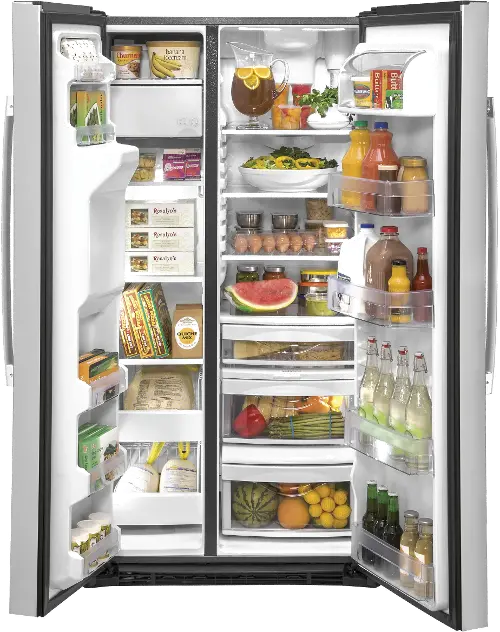 GE 21.8 cu ft Side by Side Refrigerator - Counter Depth Stainless Steel