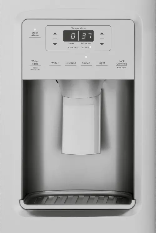 GE 21.8 cu ft Side by Side Refrigerator - Counter Depth Stainless Steel
