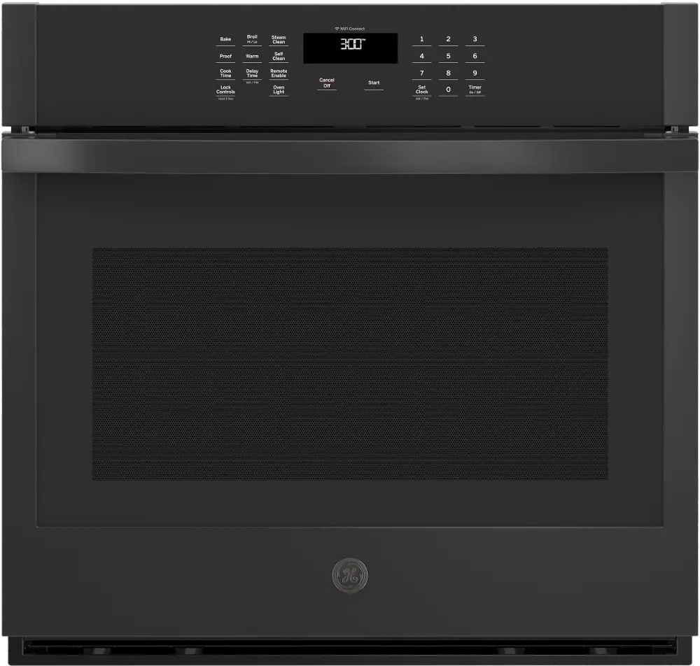 JTS3000DNBB GE 30 Inch Smart Single Wall Oven - 5.0 cu. ft. Black-1