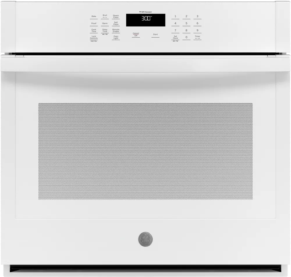 JTS3000DNWW GE 5 cu ft Single Wall Oven - White 30 Inch-1