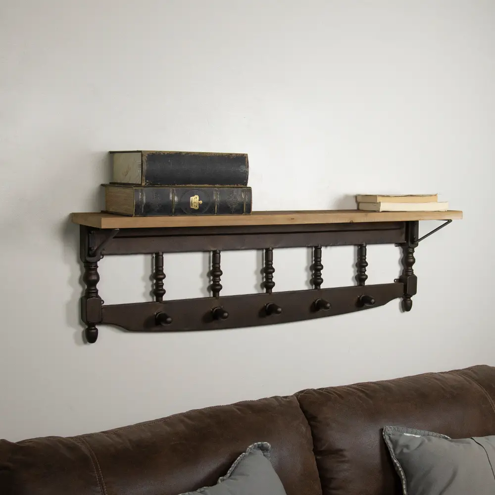 Two Tone Wooden Wall Shelf-1