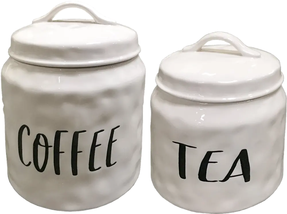 Cream and Black Ceramic Coffee Lidded Canister-1