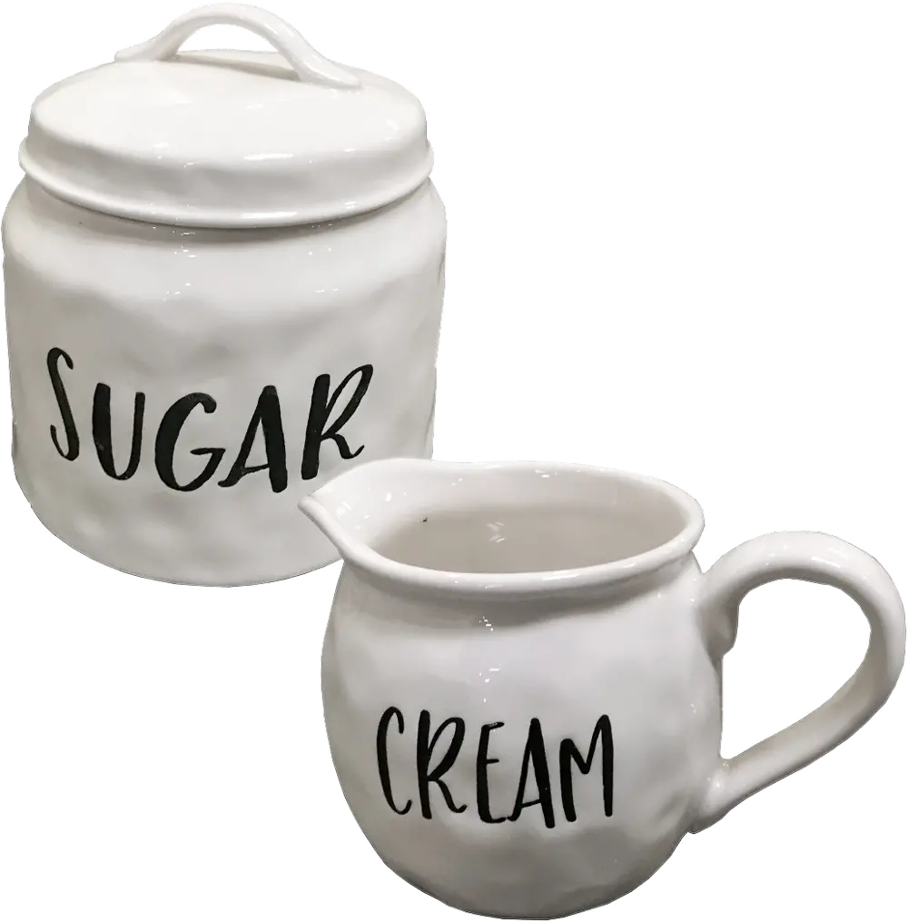 White and Black Ceramic Sugar Container-1