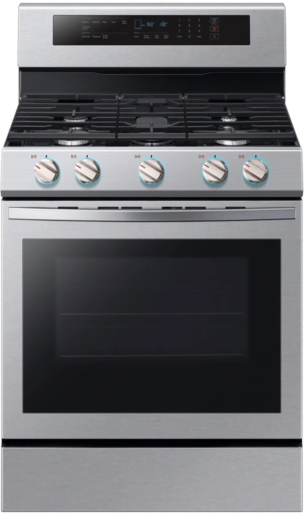 NX58R6631SS Samsung 30 Inch Gas Convection Range - 5.8 cu. ft. Stainless Steel-1