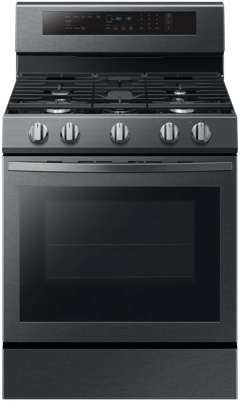 NX58R6631SG Samsung 30 Inch Gas Convection Range - 5.8 cu. ft. Black Stainless Steel-1