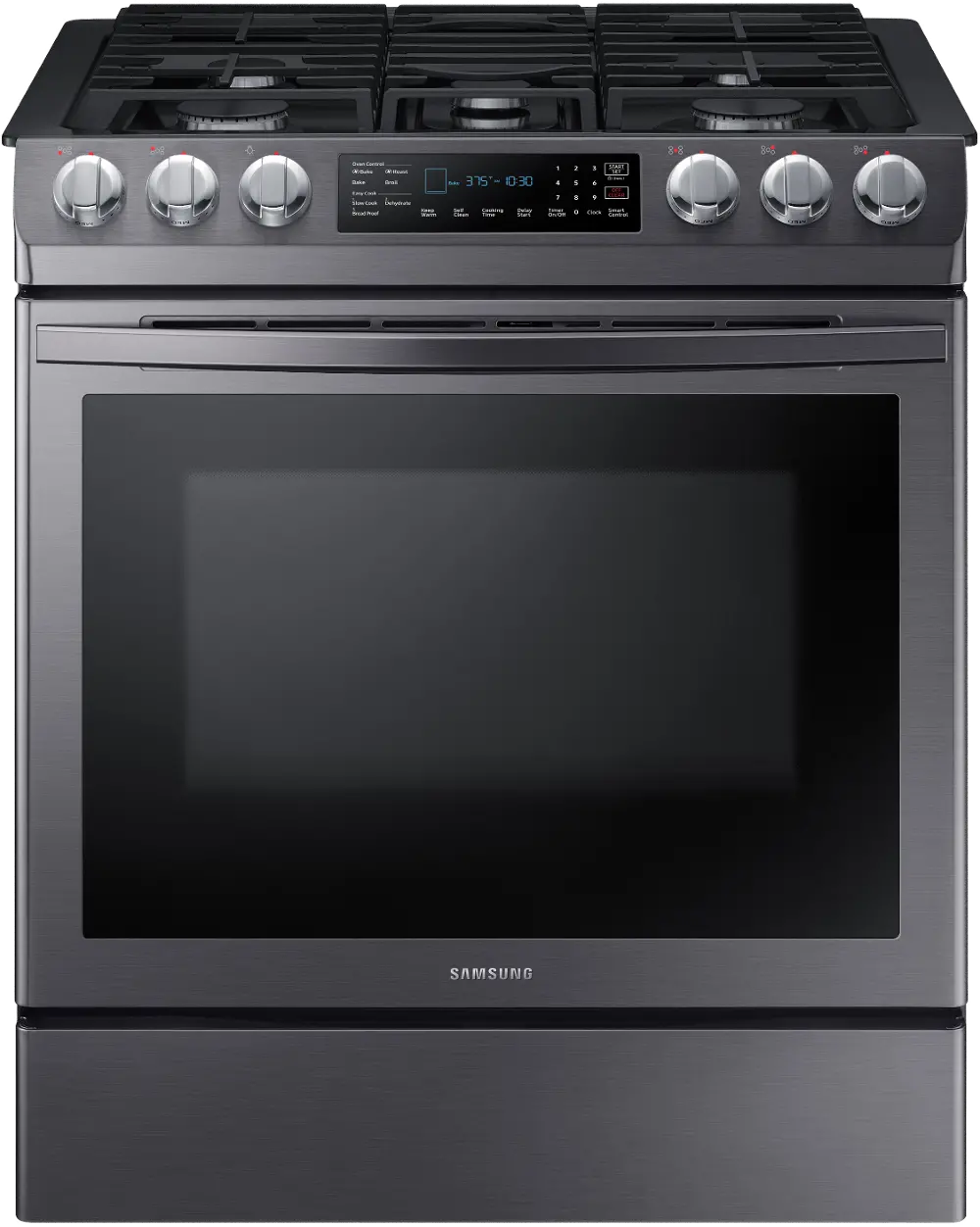 NX58R9421SG Samsung 30 Inch Slide In Gas Range with Convection - 5.8 cu. ft. Black Stainless Steel-1