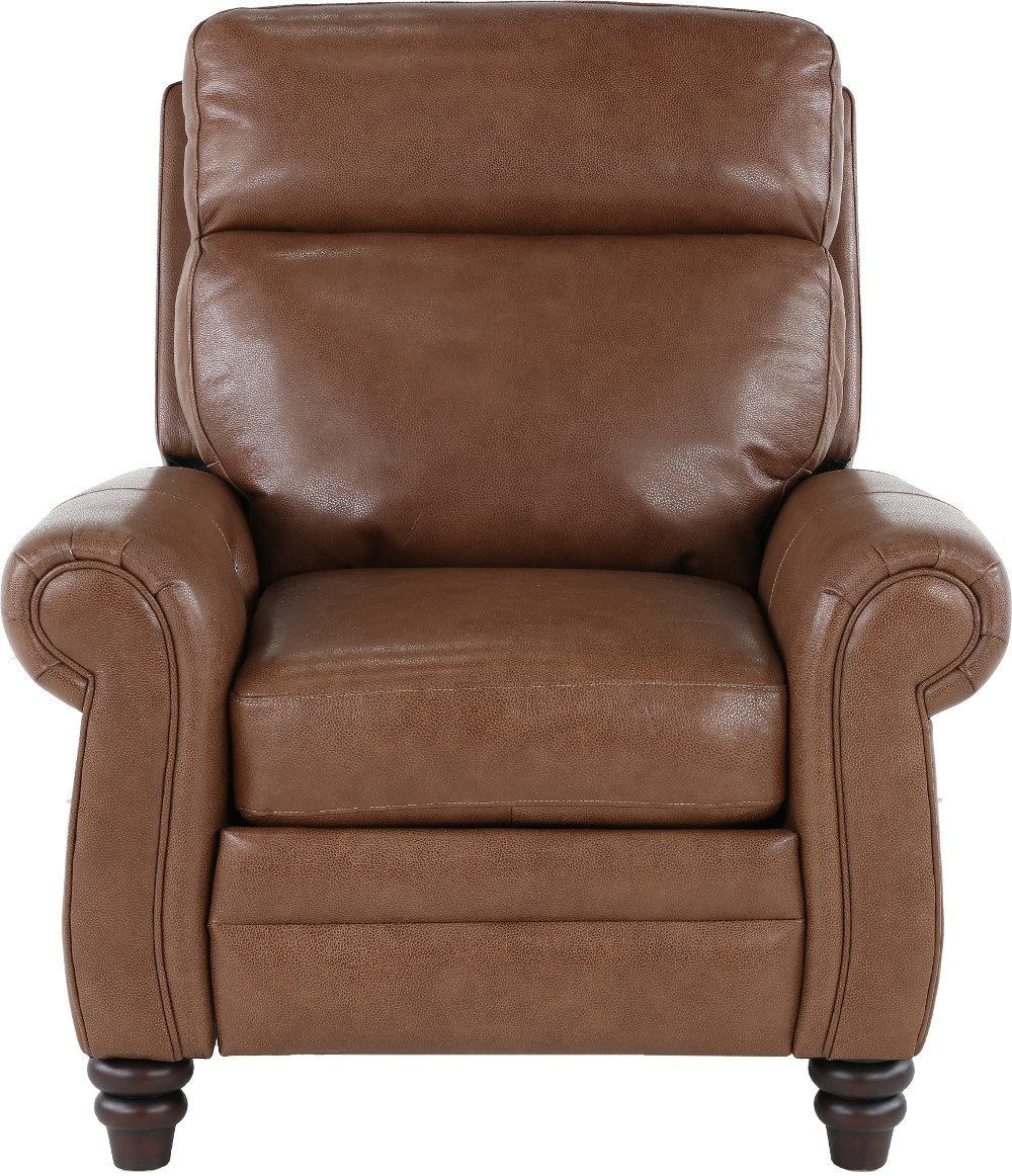 Fresh Bourbon Brown Leather-Match High Leg Power Recliner