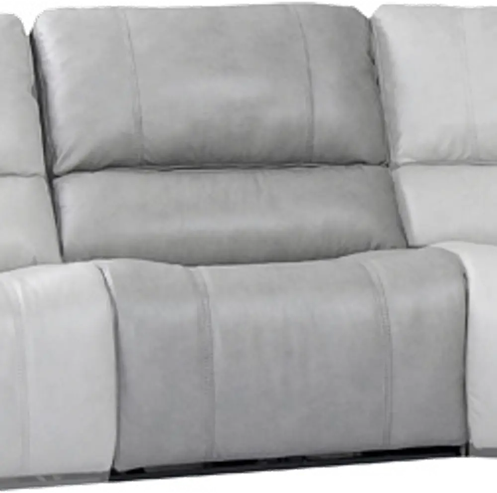 Harry Mist Light Gray Leather-Match Armless Chair-1