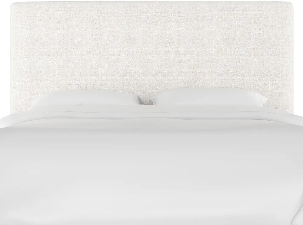 751FZMWHT Contemporary White Full Upholstered Headboard-1