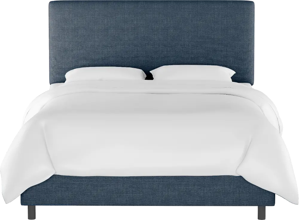 750BEDZMNV Contemporary Navy Blue Twin Upholstered Bed-1