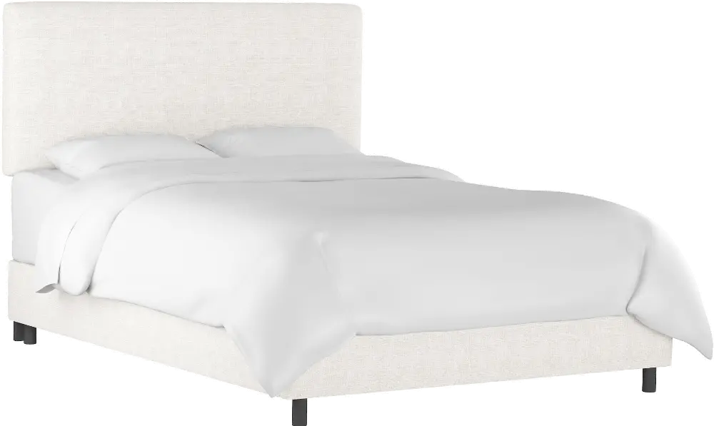 754BEDZMWHT Contemporary White California King Upholstered Bed-1