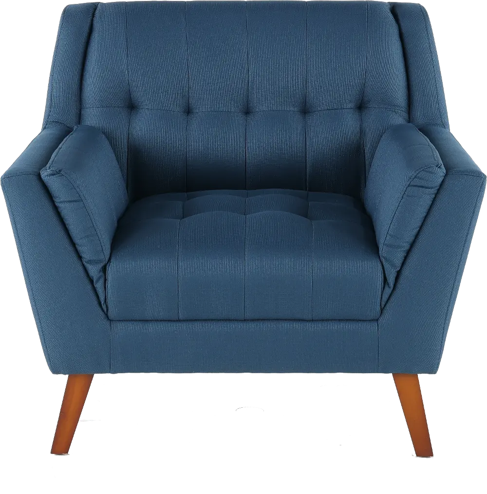 Celeste Mid-Century Modern Navy Blue Chair-1