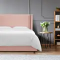 500BEDLNNBLS Penelope Blush Upholstered Wingback Twin Bed - Skyline Furniture