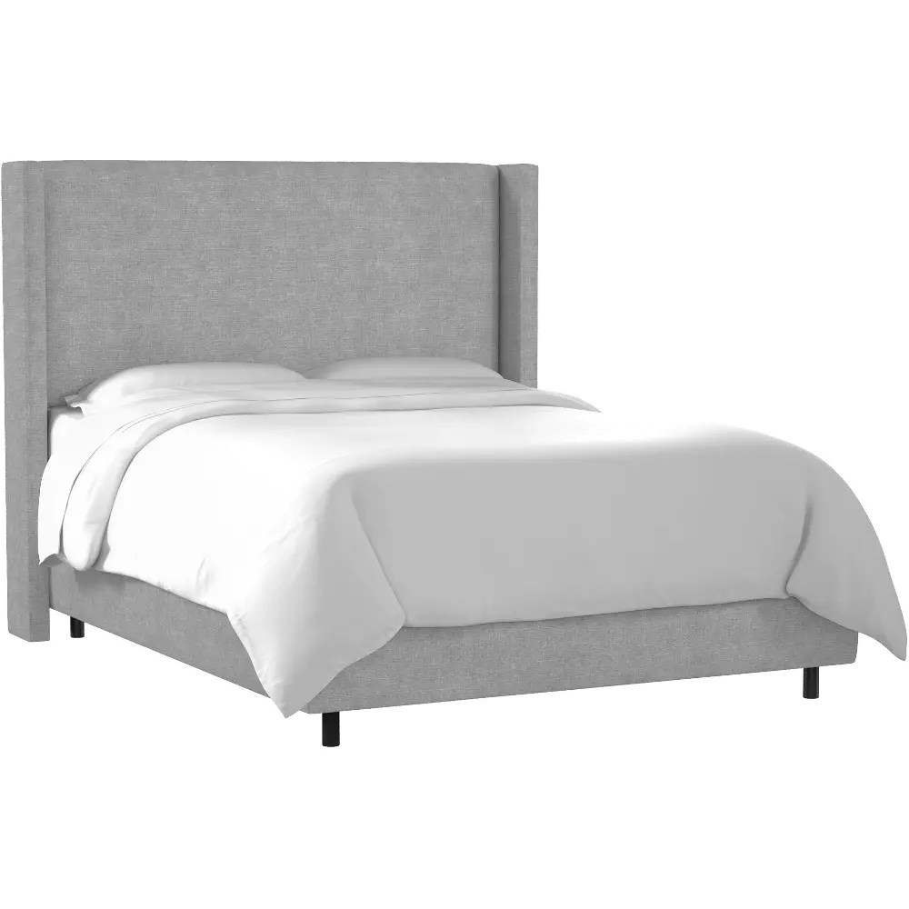 503BEDLNNGR Penelope Gray Upholstered Wingback King Bed - Skyline Furniture-1