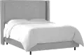 503BEDLNNGR Penelope Gray Upholstered Wingback King Bed - Skyline Furniture