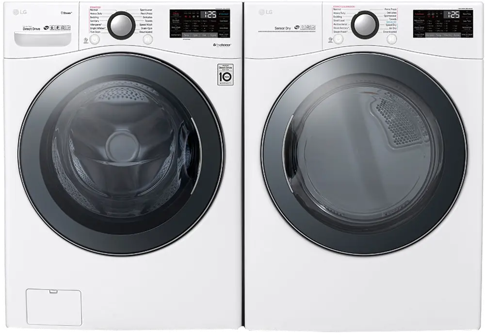.LGAP-3900-W/W-EPAIR LG Front Load Washer and Dryer Pair - White-1