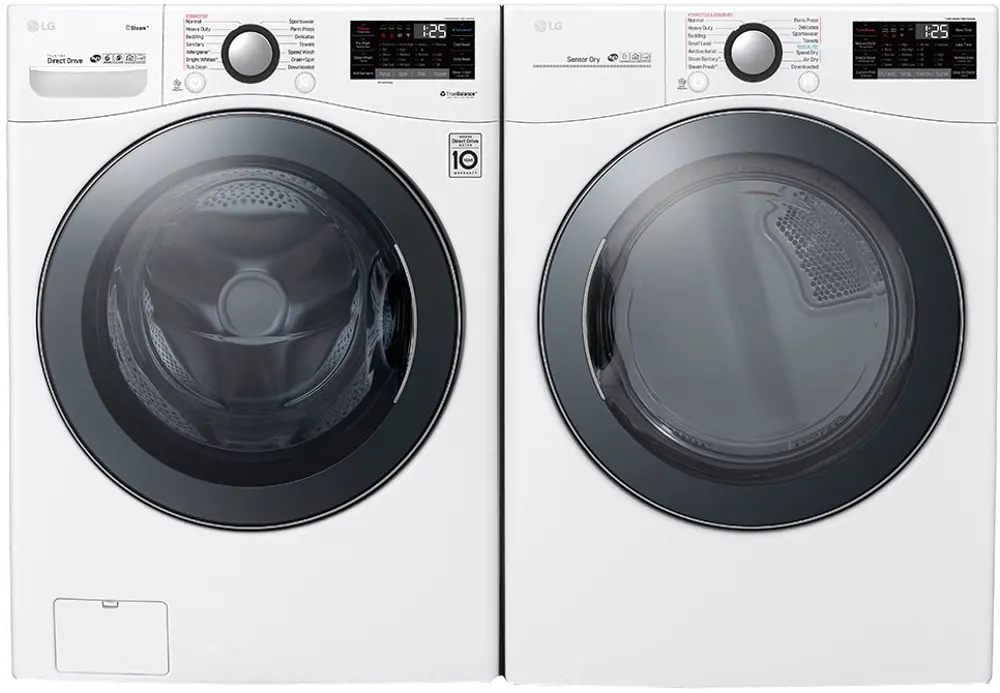 .LGAP-3900-W/W-GPAIR LG Front Load Washer and Gas Dryer Pair - White-1