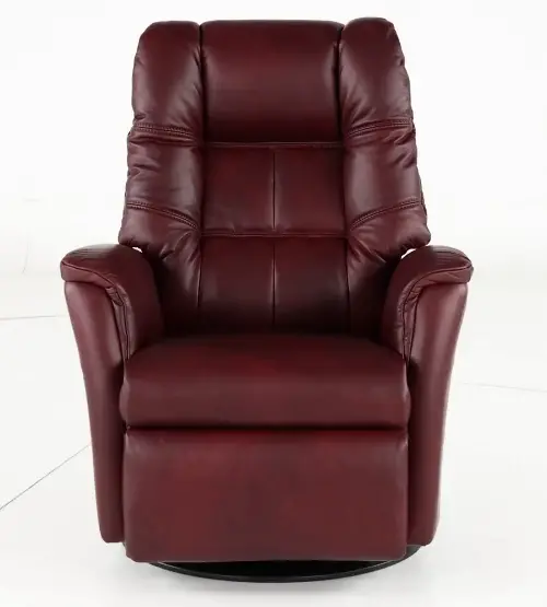 Burgundy leather swivel chair sales