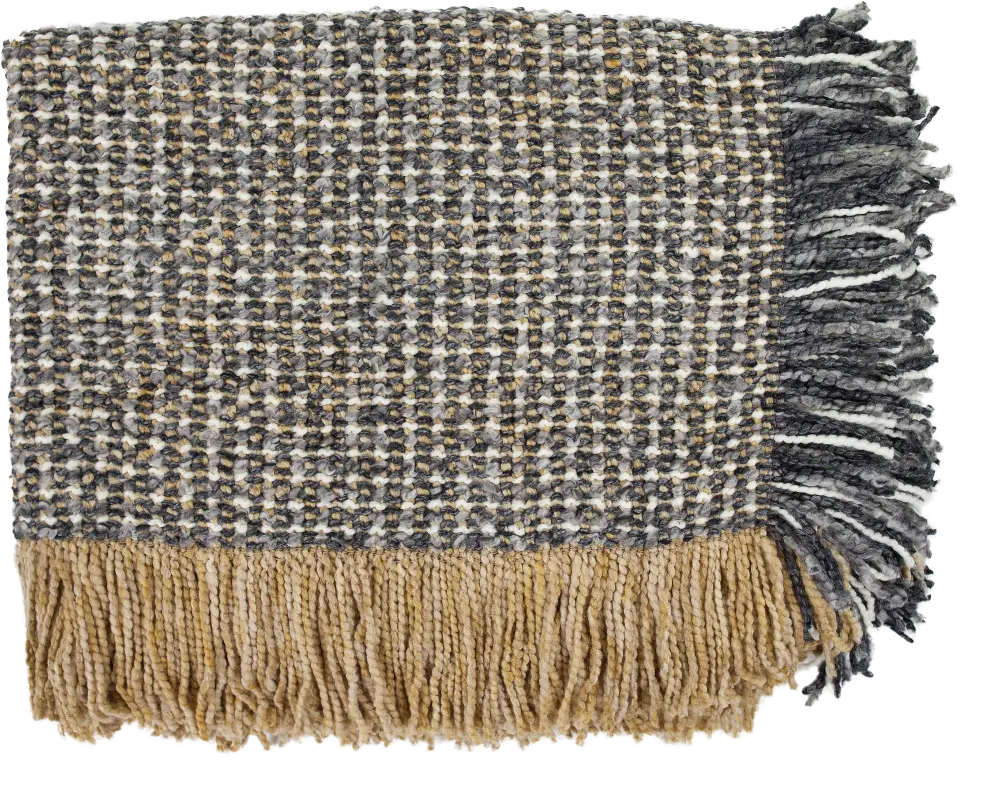 Gray, Camel and Cream Newcastle Throw Blanket-1