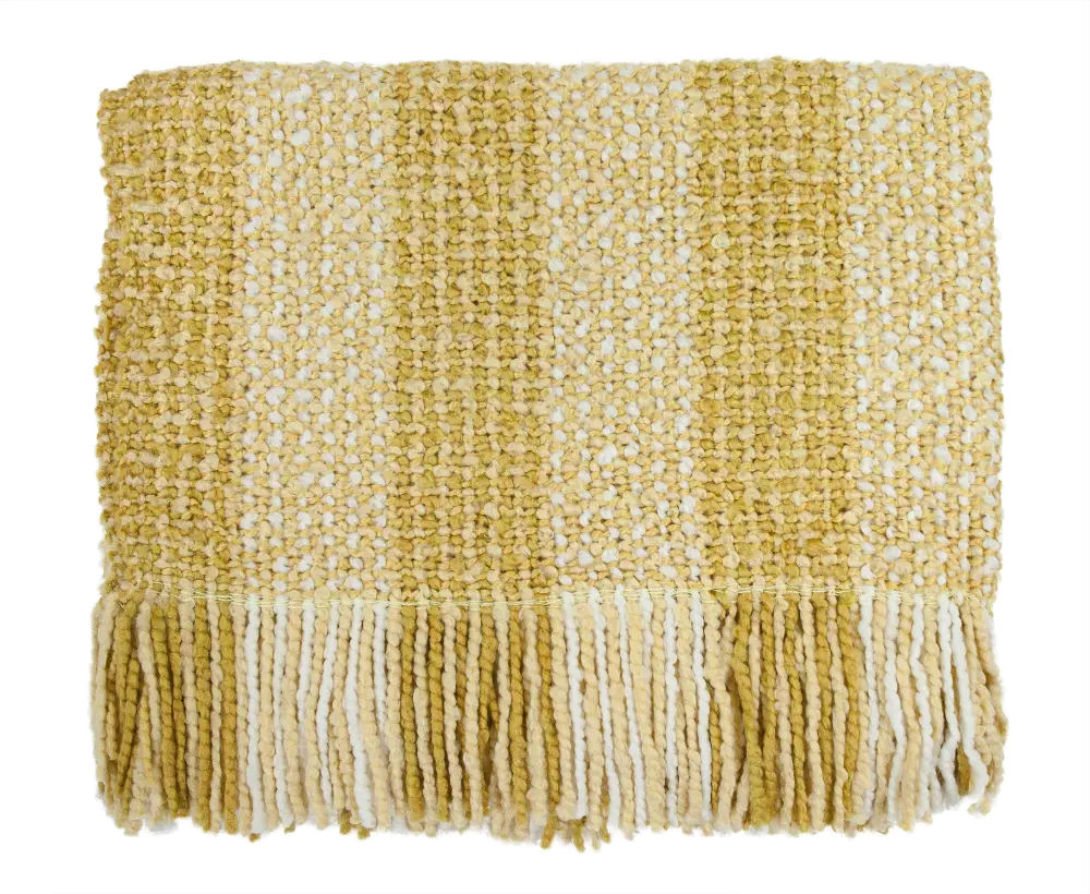 Maize Gold and Cream Greenwich Throw Blanket-1
