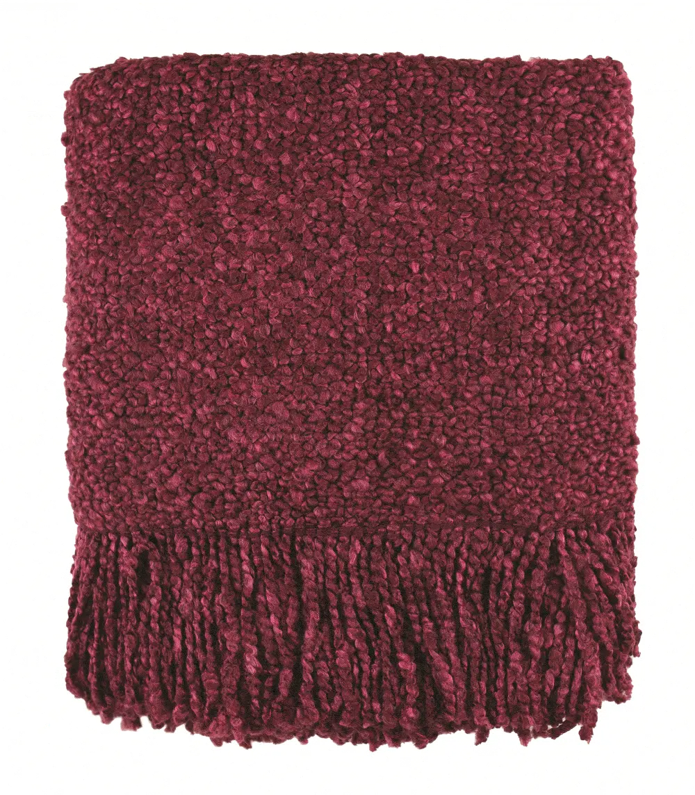 Cranberry Red Campbell Throw Blanket-1