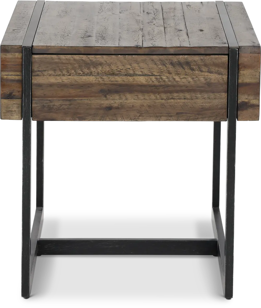 Modern Timber Brown Wood End Table-1