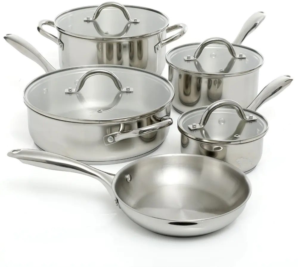 Oster 9 Piece Silver Cookware Set-1