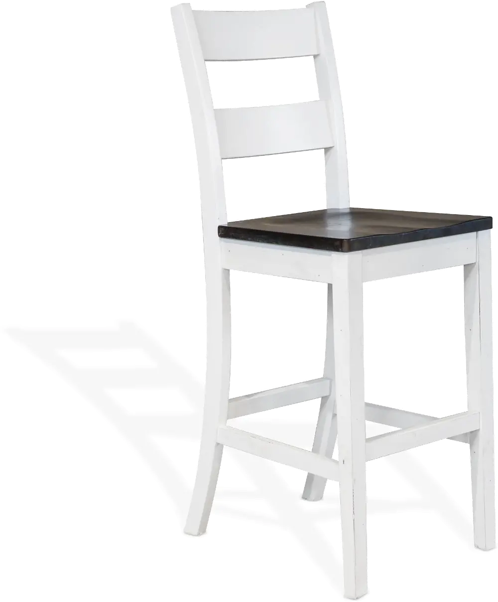 Bourbon County White Ladderback Bar Stool-1