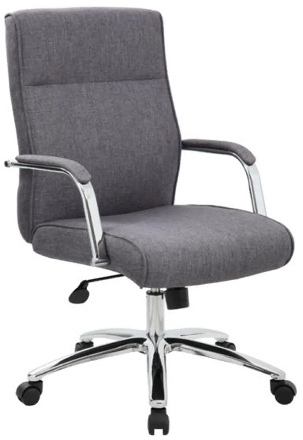 Modern Gray Linen Office Chair-1