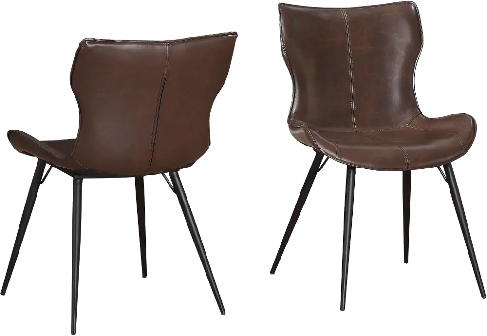 Brown Mitt Style Dining Room Chair - Maxwell-1