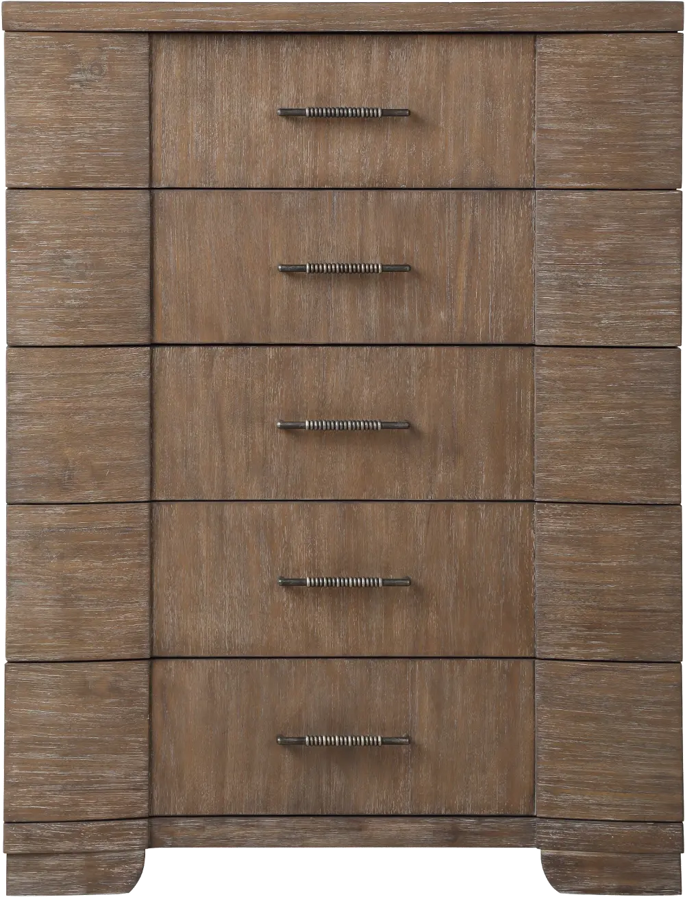 Contemporary Natural Acacia Chest of Drawers - Crosswinds-1