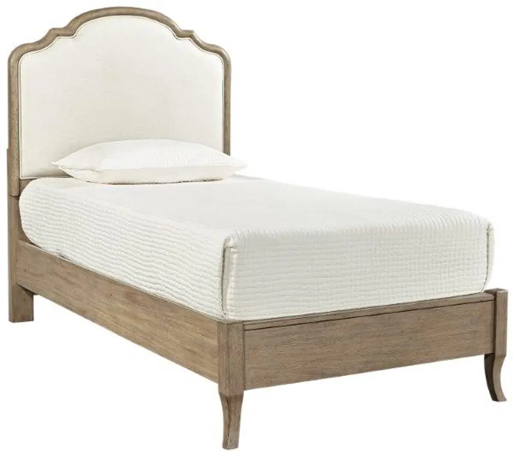 Traditional Oat Beige Twin Bed - Provence-1