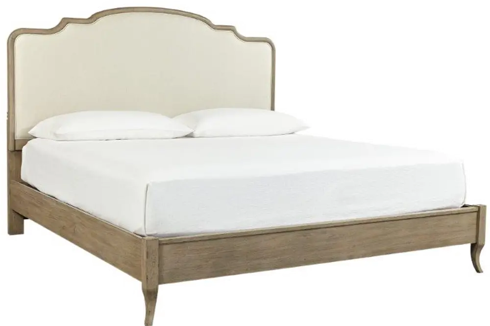 Traditional Oat Beige California King Bed - Provence-1