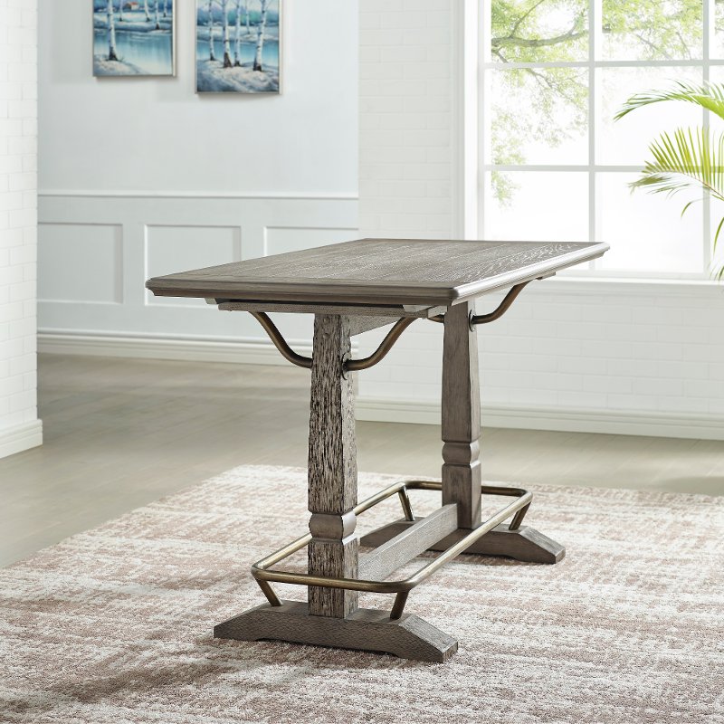 Farmhouse Weathered Gray Counter Height, Why Counter Height Dining Table