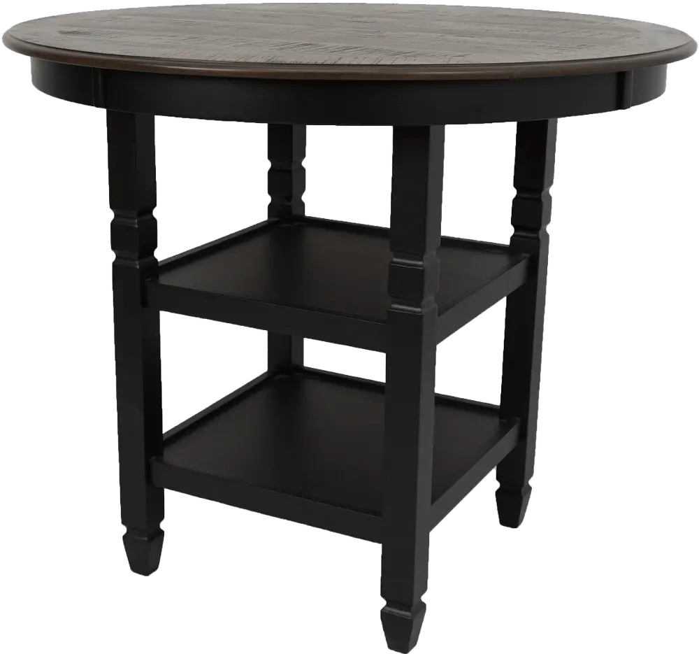 Black Round Counter Height Dining Table - Prairie Point-1