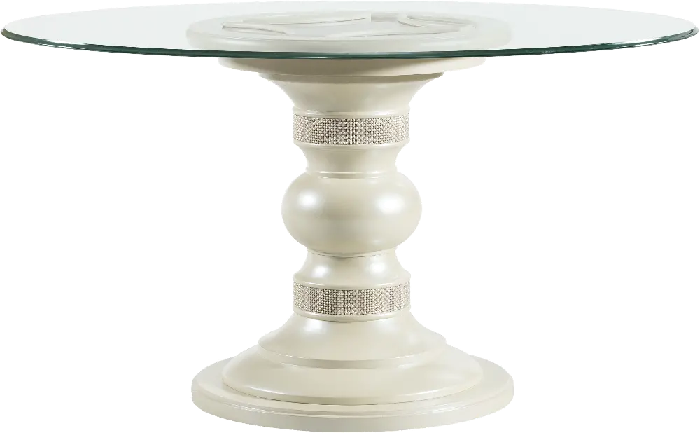 Traditional Pearl Round Dining Room Table - Starlight-1