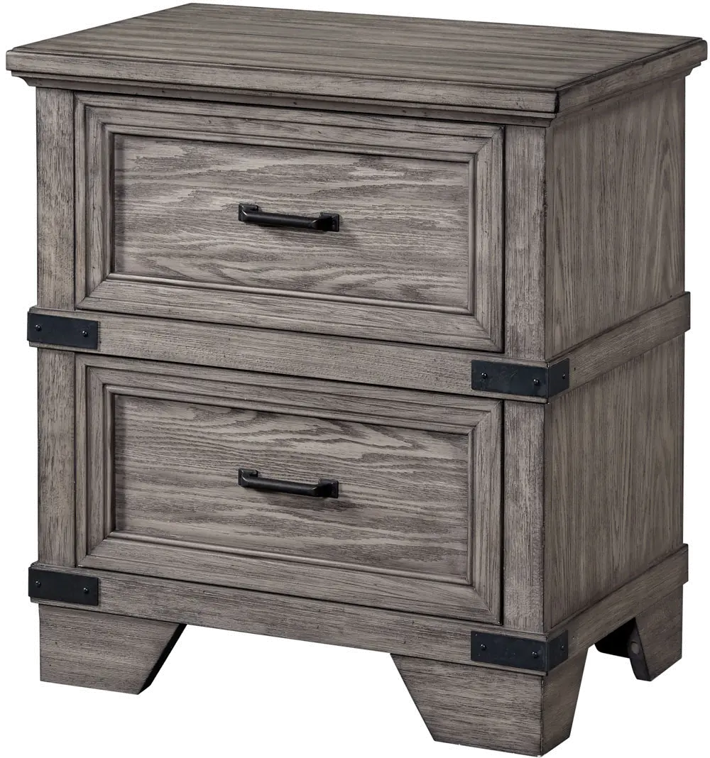 Forge Pewter Gray Nightstand-1