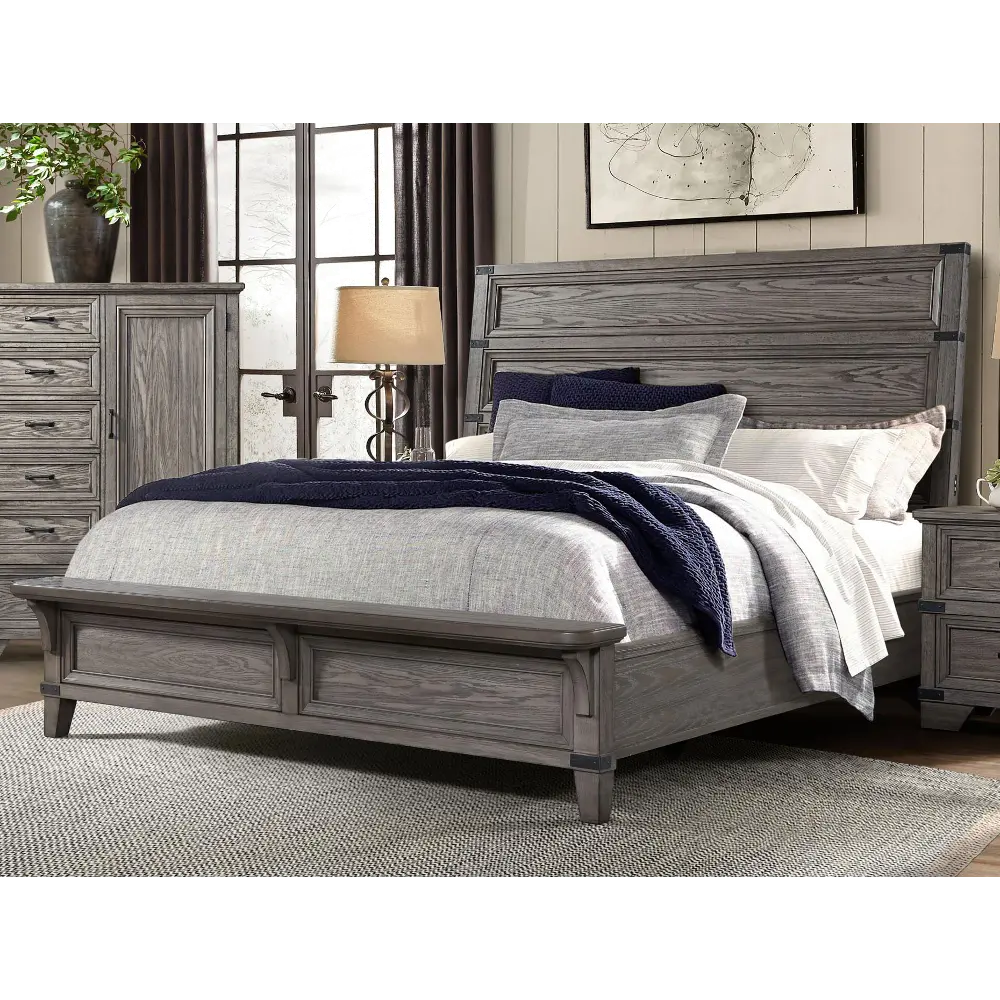 Forge Pewter Gray Queen Bed-1