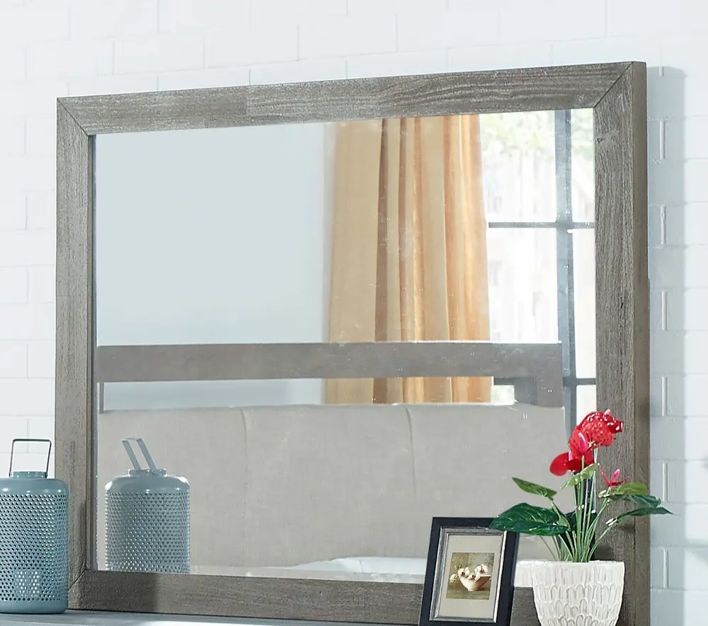 Modern Gray Oak Mirror - Sandy Oak-1