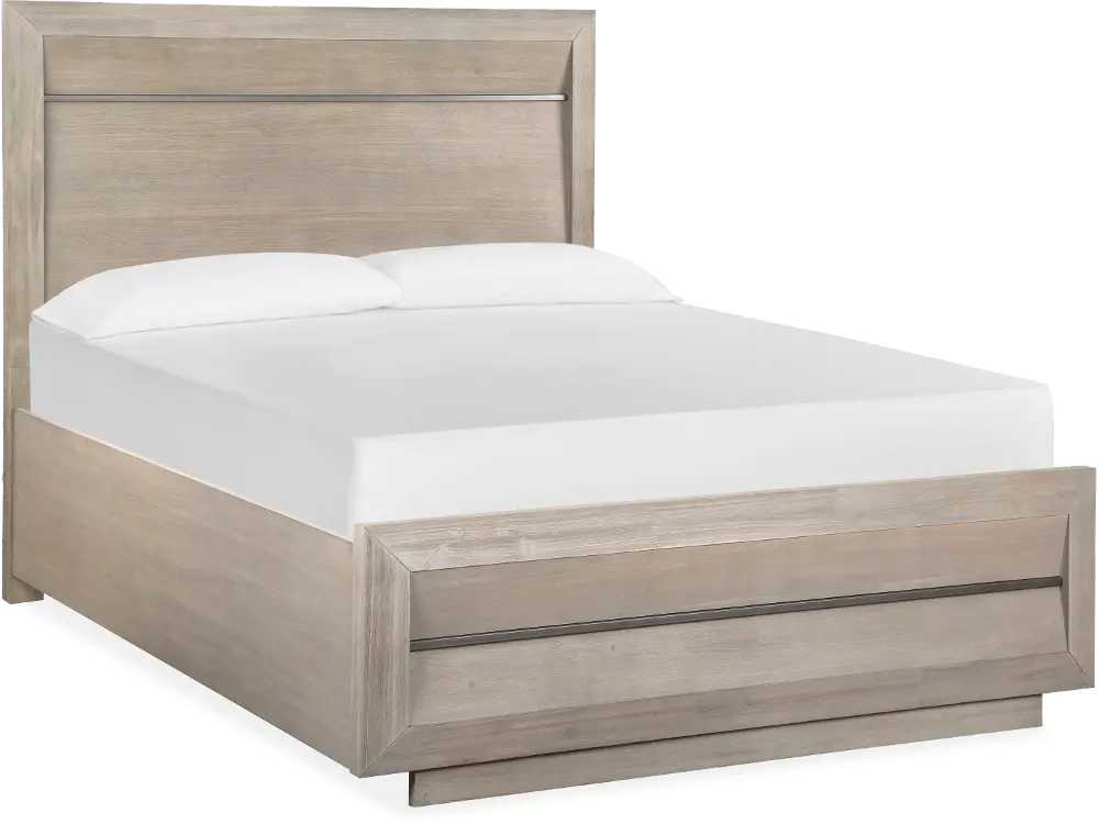 Modern Sandstone Queen Storage Bed - Palisade-1