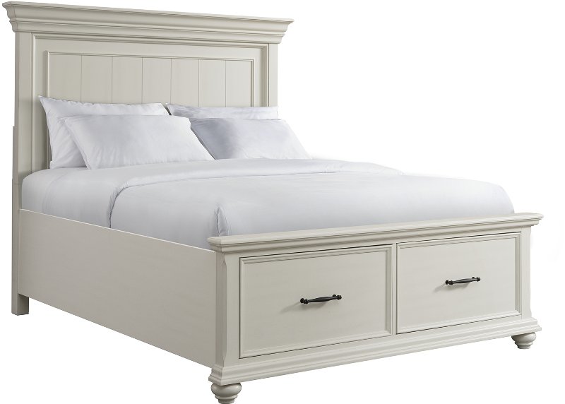 Slater White Queen Storage Bed Rc Willey, White Queen Bedroom Sets With Storage