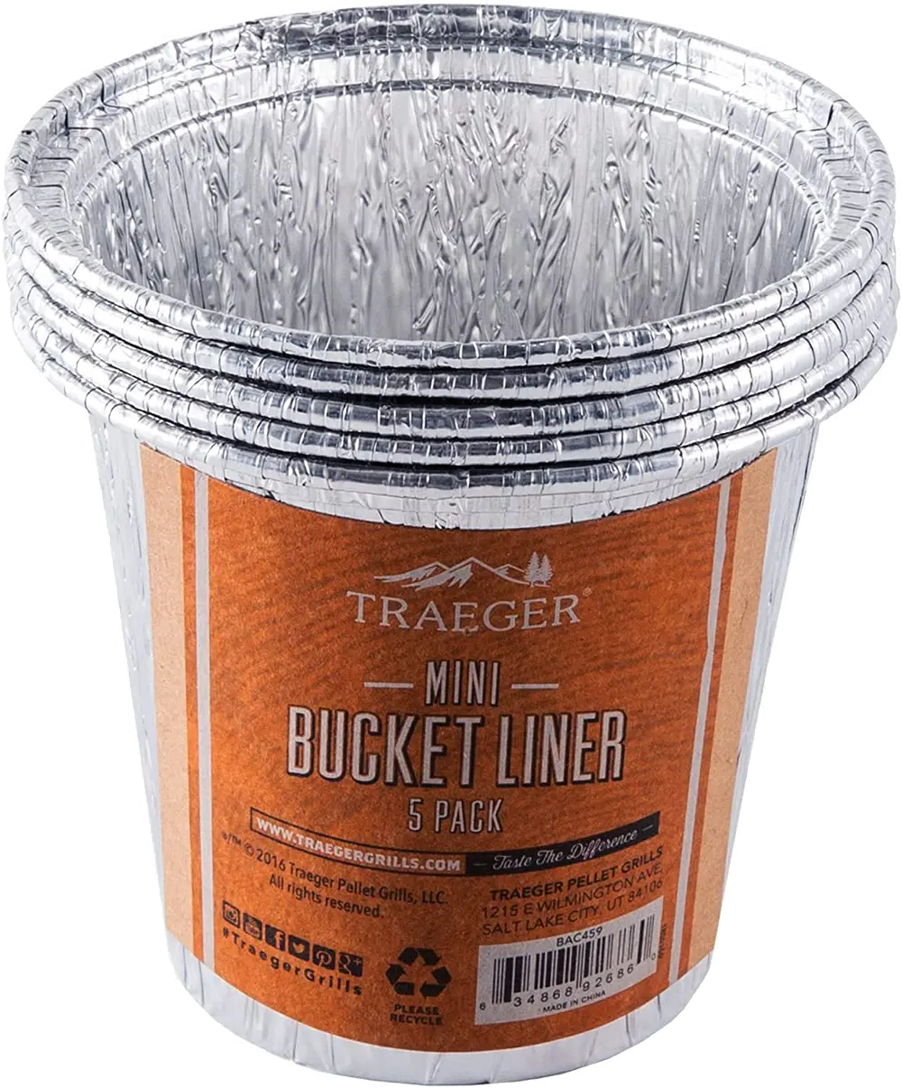 BAC459,BUCKTLN-RANGR Traeger BAC459 Mini Grease Bucket Liner-5 Pack-1