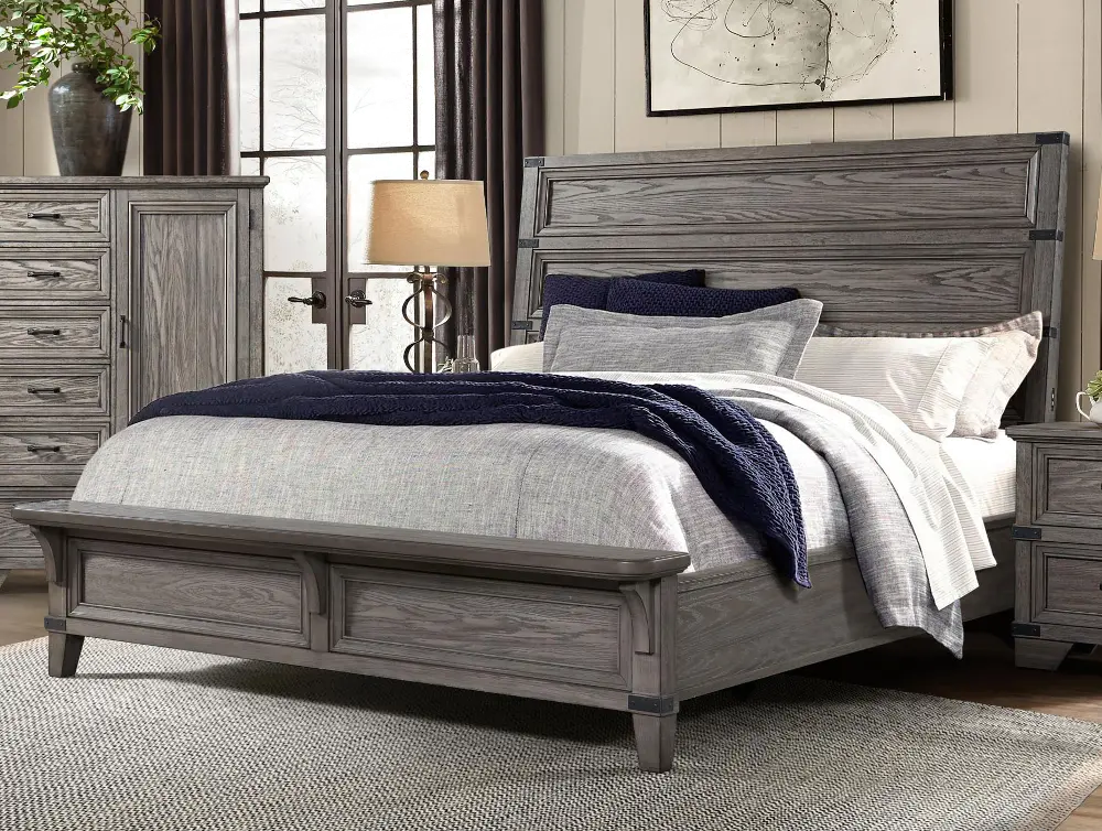 Forge Pewter Gray King Bed-1