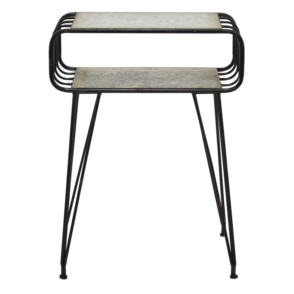 Modern Gray Metal Side Table-1