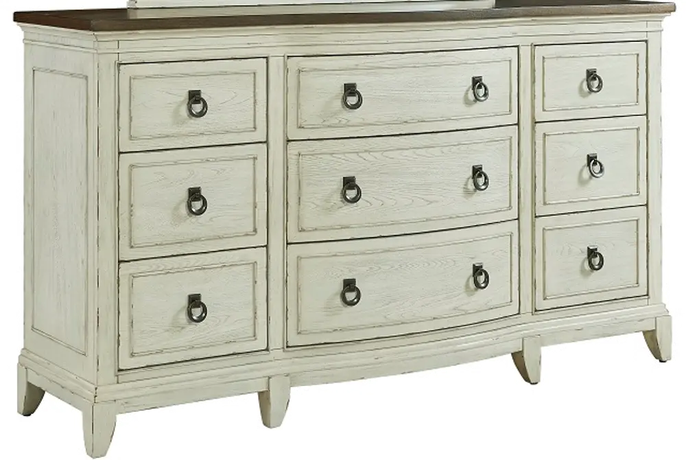 Country Distressed White Dresser - Chapel Hill-1