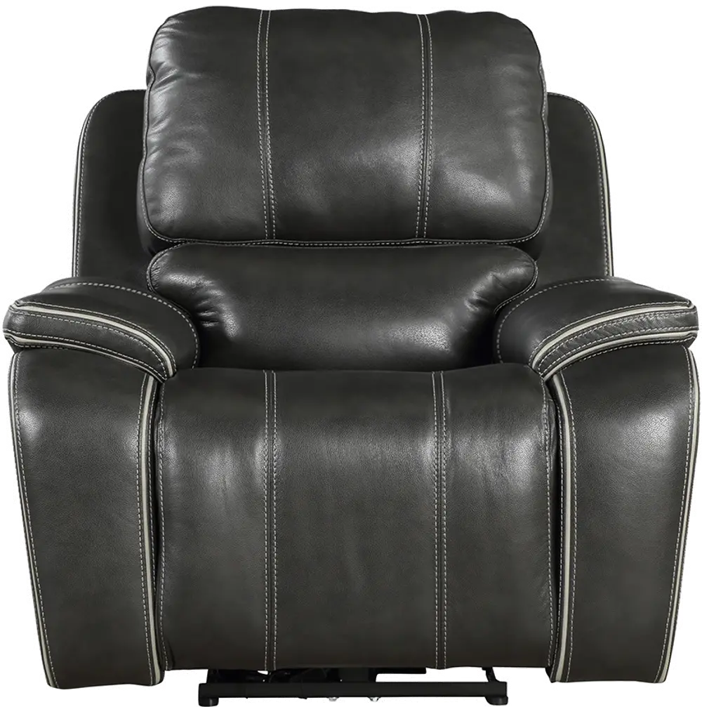 Harry Dark Gray Leather-Match Power Recliner-1