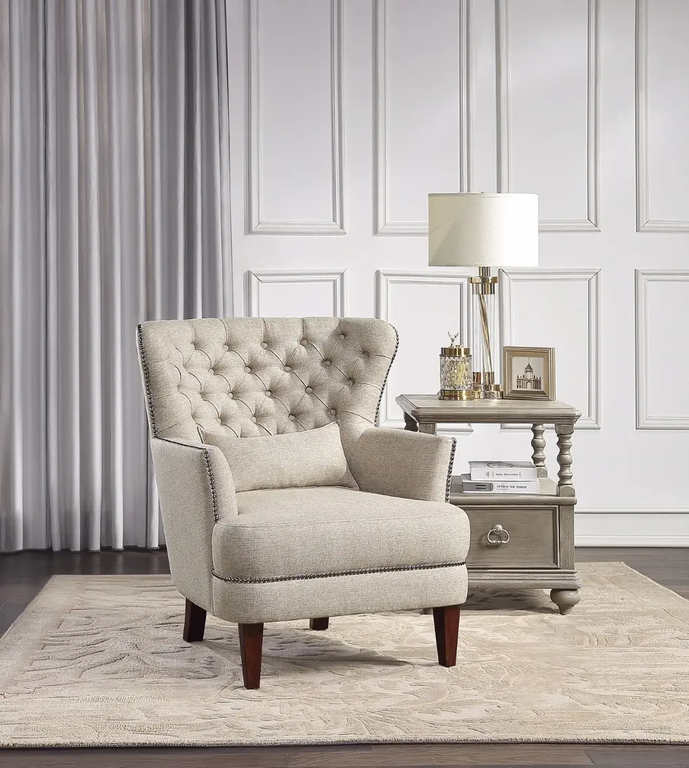 Marriana Beige Accent Chair-1