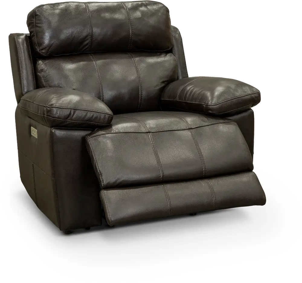 Integrity Chocolate Brown Leather-Match Power Recliner-1