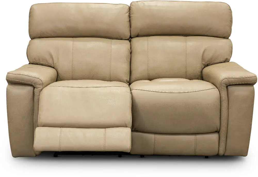 Integrity Putty Leather-Match Power Reclining Loveseat-1